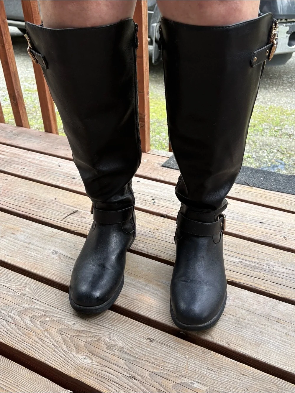 Women’s Tall Black Leather Boots